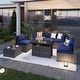 preview thumbnail 30 of 179, AOXUN Fire Pit Conversation Set Rattan Sofa Set Outdoor Furniture With Cushions
