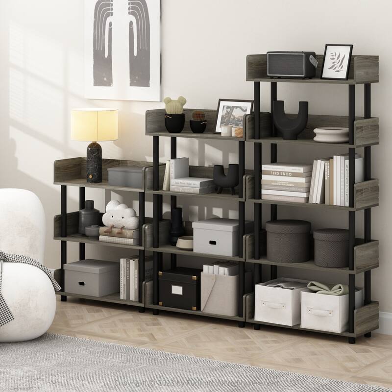 Furinno Turn-N-Tube 3-Tier Toolless Freestanding Multipurposes Display Rack, Espresso