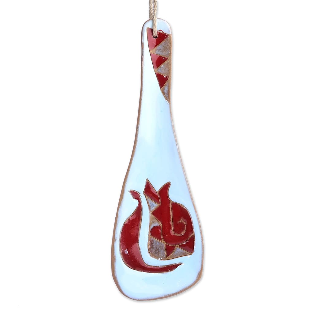 Novica Handmade Romance Flavors In Blue Ceramic Spoon Rest