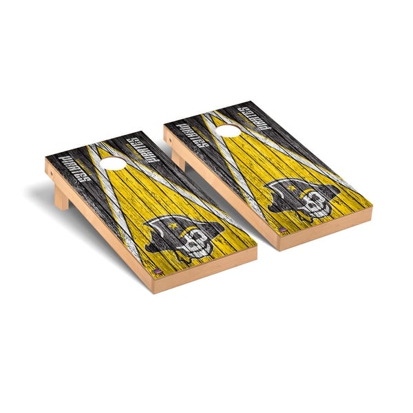 slide 2 of 5, Southwestern University Pirates Triangle Cornhole Board Set