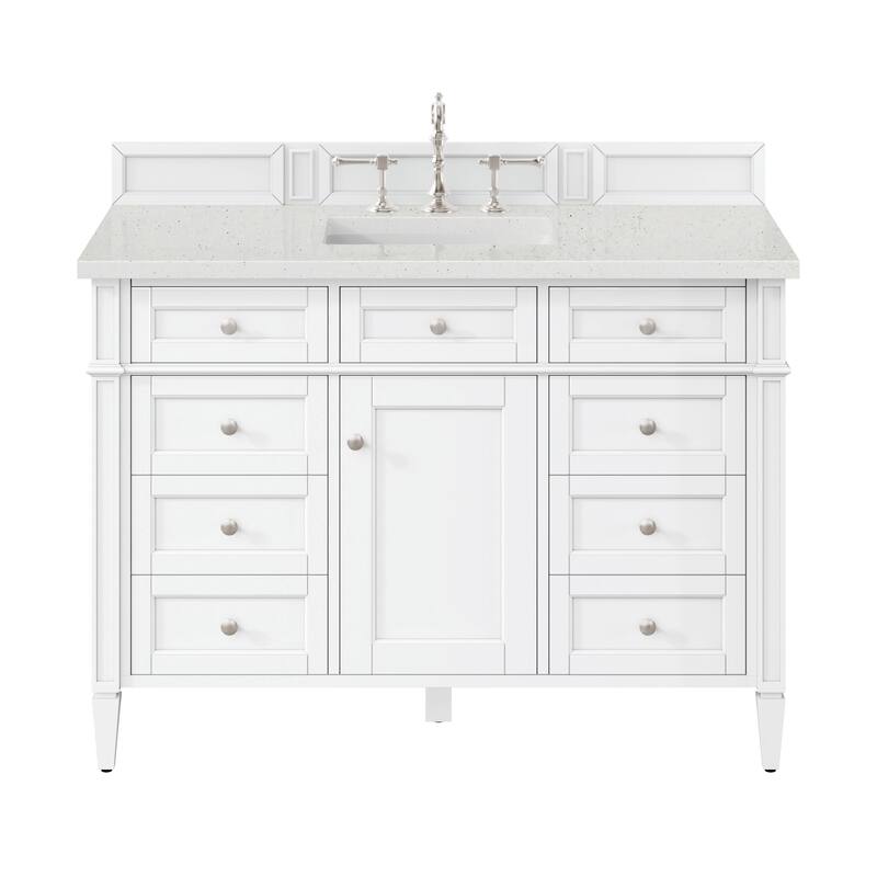 James Martin Vanities 655-V48-3LDL Brittany 48" Free Standing Single - Bright White - Painted