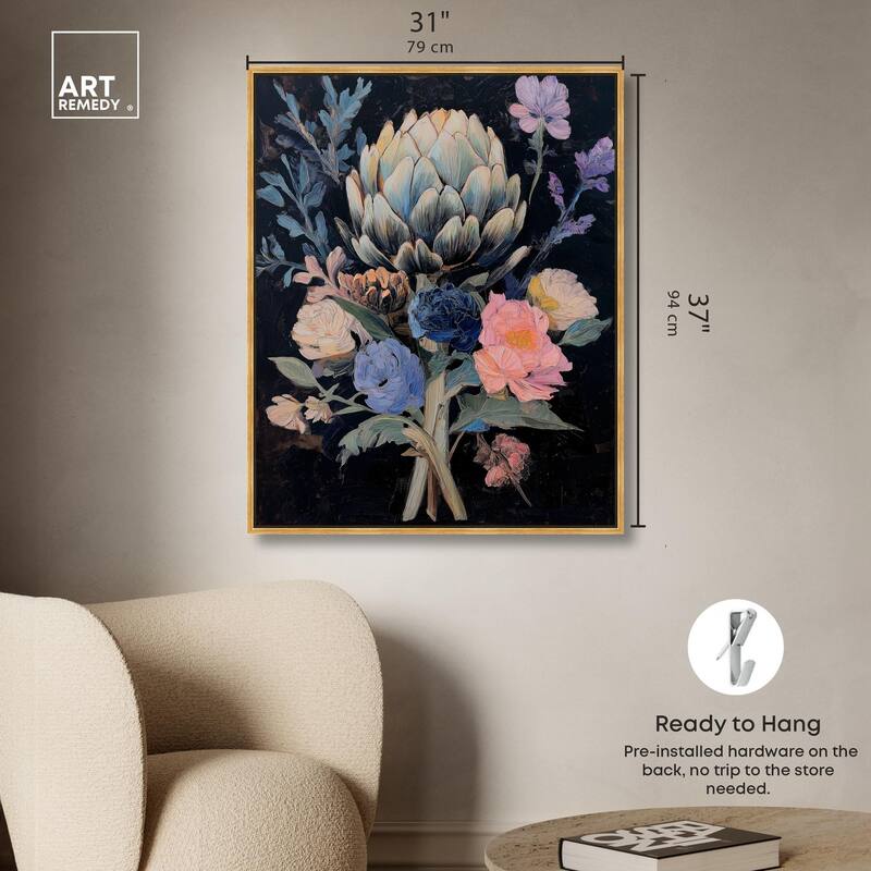 Moody Artichoke I Canvas by Art Remedy