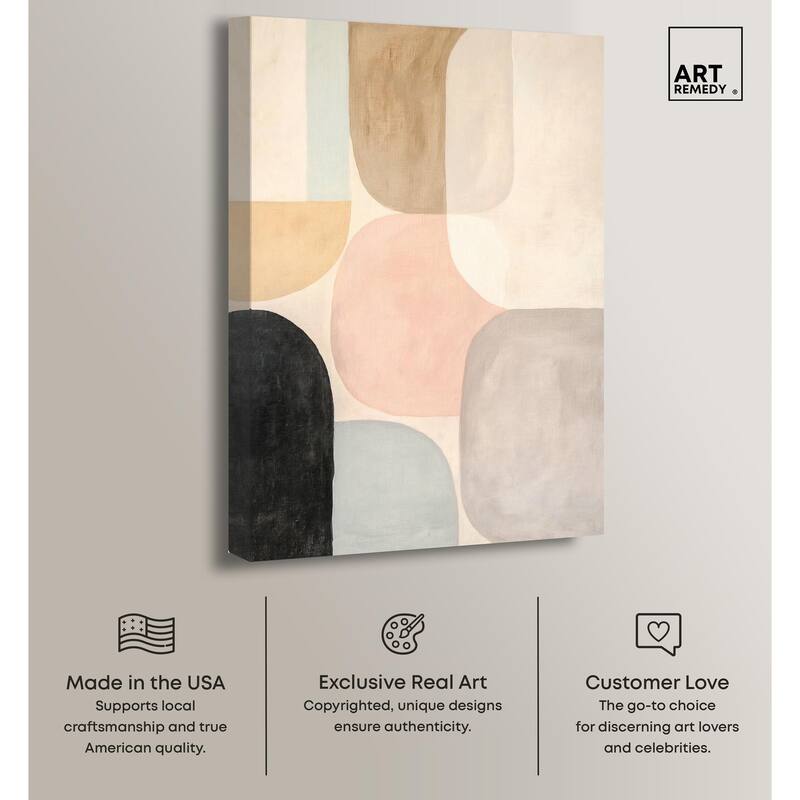 Soft Cubism II Canvas by Art Remedy, Gallery Wrapped