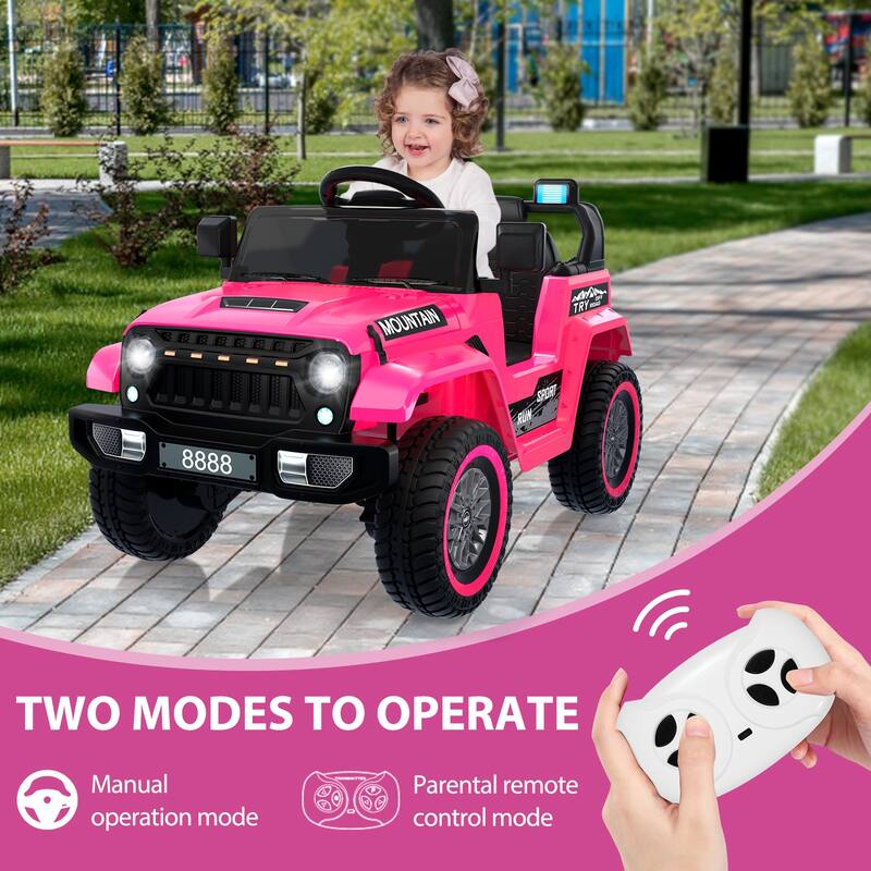 12V Kids Ride on Truck Car Kids Electric Vehicles Toy for 3-5 Years Old Boys Girls Gift, Black