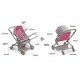 preview thumbnail 3 of 8, Badger Basket Voyage Twin Carriage Doll Stroller - Gray/Pink
