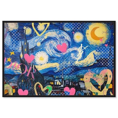 Starry Night Graffiti Canvas by Art Remedy