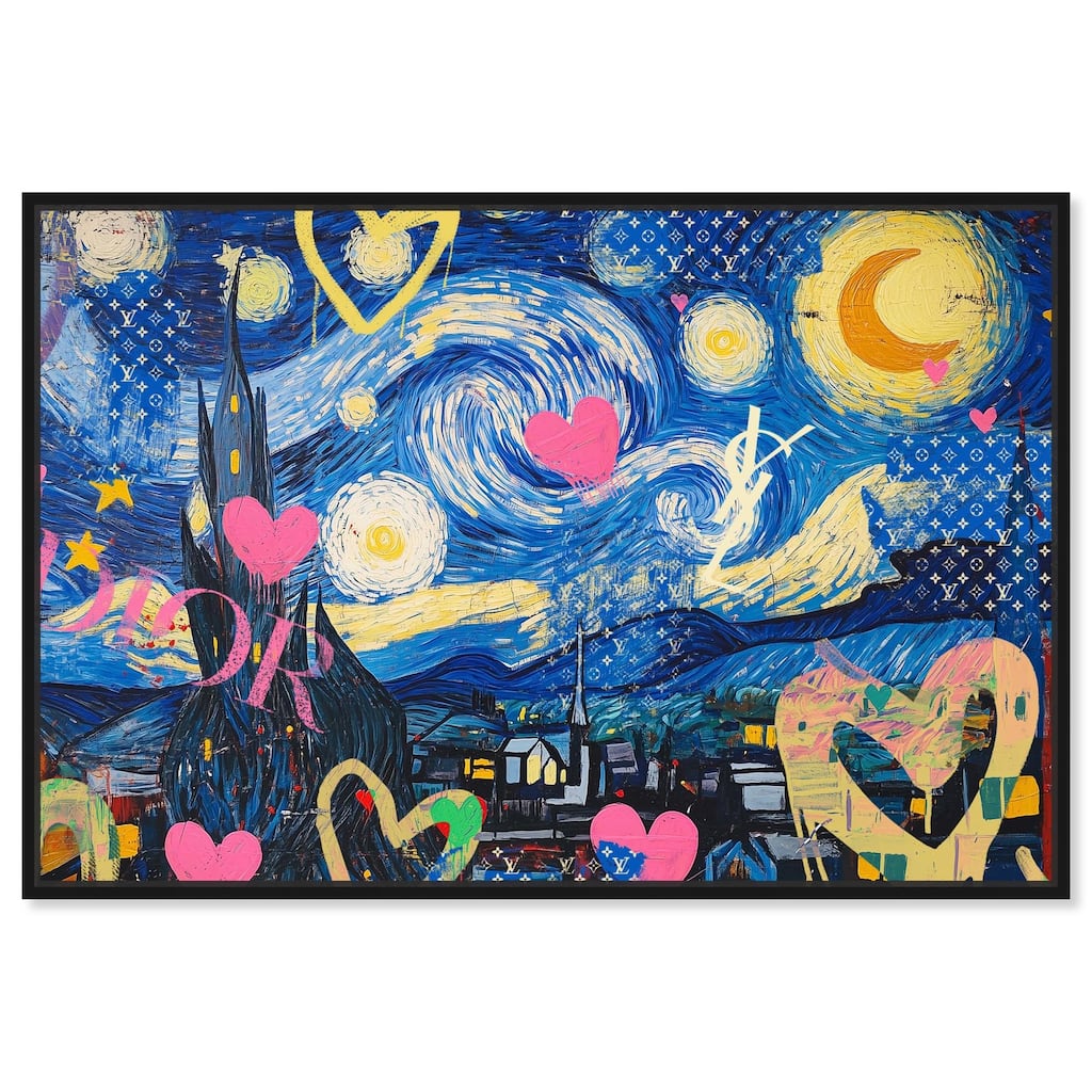 Starry Night Graffiti Canvas by Art Remedy