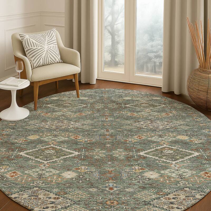 Machine Washable Indoor/ Outdoor Global Bidunga Chantille Rug