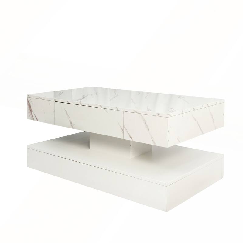 16.93IN High LED Coffee Table with Storage