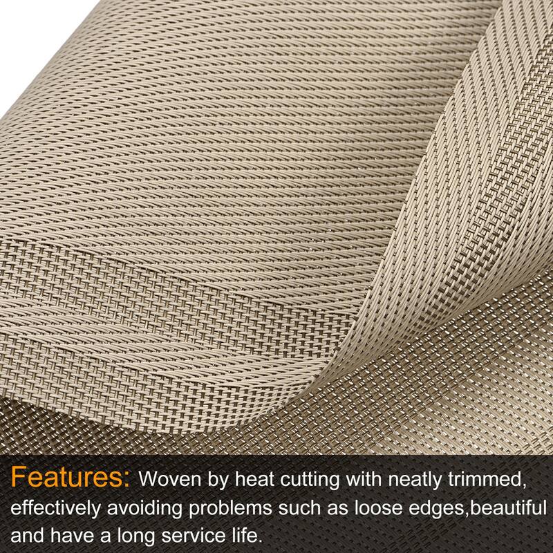 Place Mats, 450x300mm Table Mats Set of 8 PVC Washable Woven Placemat