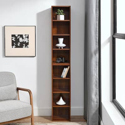 8-Tier Media Tower Rack,Slim Storage Cabinet, Bookcase Display