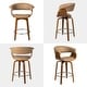 preview thumbnail 102 of 167, Glitzhome Set of 2 or 4 Modern Counter & Bar Height Wooden Swivel Bar Stools