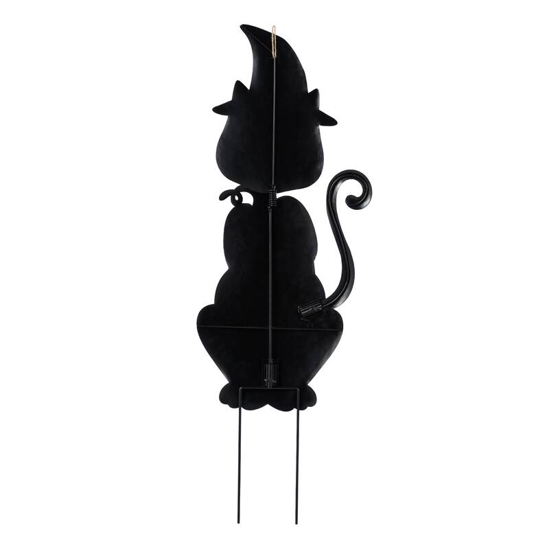 Glitzhome Halloween LED Ghost Cat Pumpkin Nutcracker Yard Stakes Standing Sign Hanging Decor