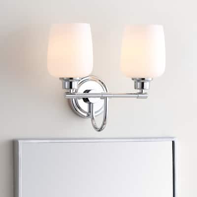 SAFAVIEH Lighting Rayden 2-light LED Bathroom Sconce - 13.3"x7.5"x12"