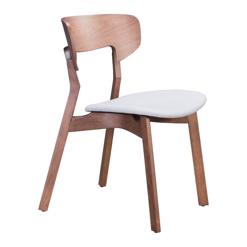 Russell Dining Chair (Set of 2) Walnut & Light Gray - Product (in) : 20.1" W x 22" D x 30.7" H