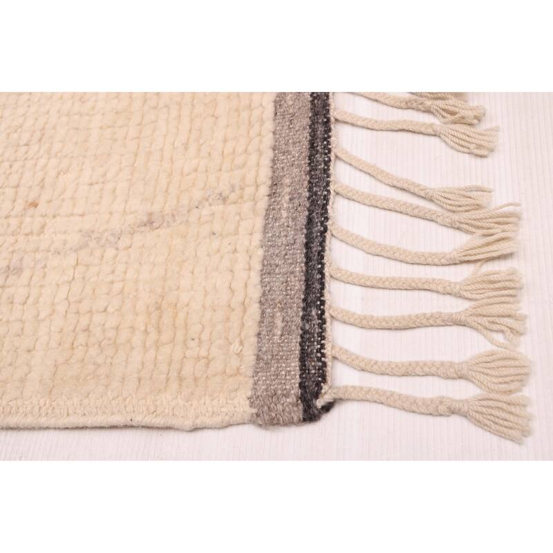 ECARPETGALLERY Hand-knotted Looma Cream Wool Rug - 8'3 x 10'0