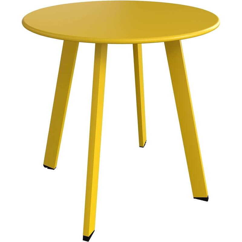 18" or 28" Round Outdoor Side Table End Table Coffee Table - Yellow1
