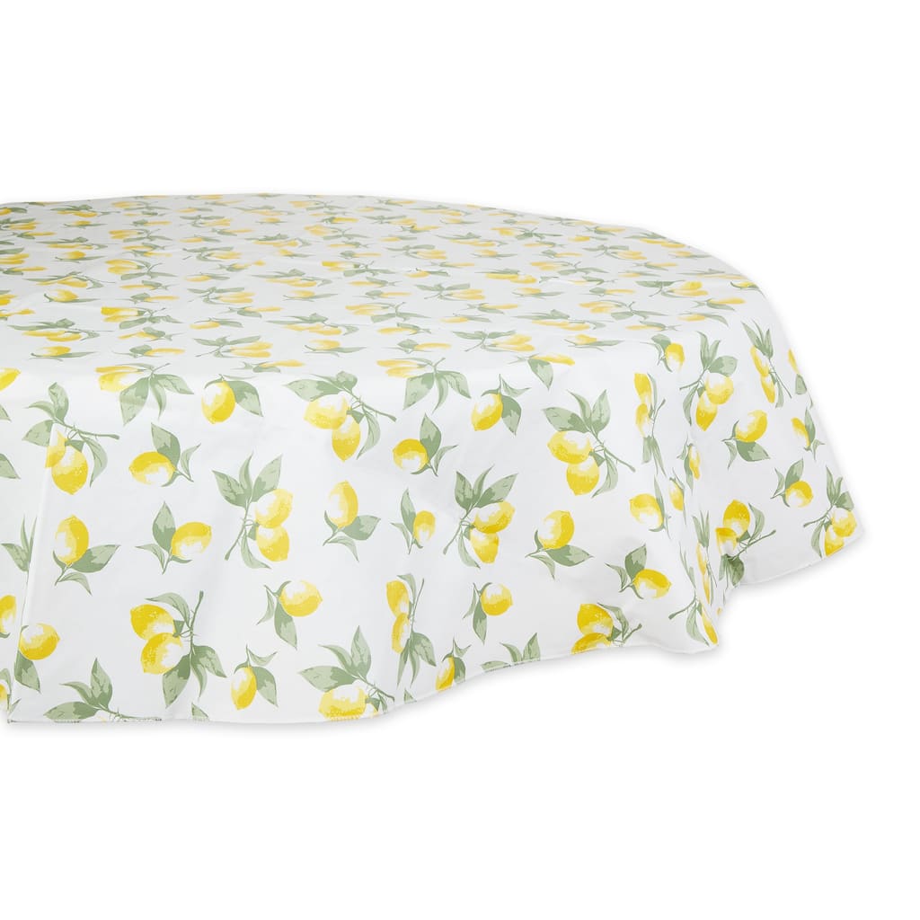 Summer Lemons Vinyl Tablecloth