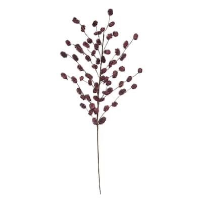 Transpac Natural Fiber 27.56 in. Brown Harvest Leafy Branch Spray