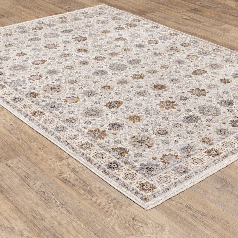 Style Haven Marley Vintage Floral Traditional Fringed Area Rug