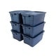 preview thumbnail 6 of 42, Rubbermaid Roughneck Storage Totes Dark Indigo Metallic - 3 Gal -6 Pack
