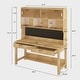 preview thumbnail 12 of 20, Kids Desk with Hutch, Wood Study Table with Storage, Writing Desk
