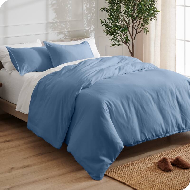 Bare Home Soft Hypoallergenic Microfiber Duvet Cover and Sham Set