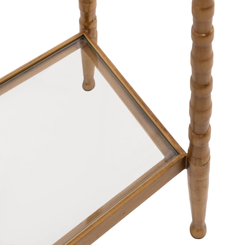 Kate and Laurel Prisha Rectangle Side Table - 18x8x25