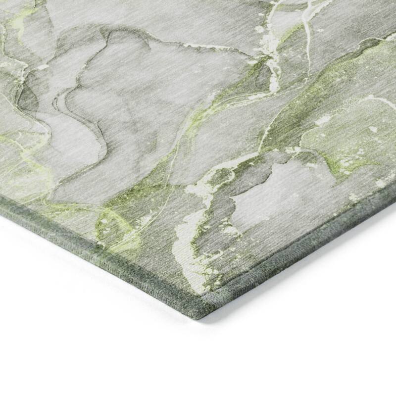 Allus Artistic Abstract Weather Resistant Classic Meets Modern Outdoor Rug