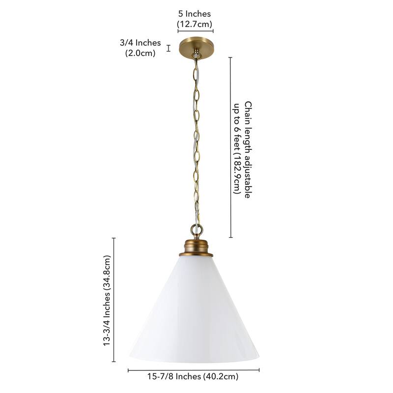 Canto 15.88" Wide Pendant with Glass Shade