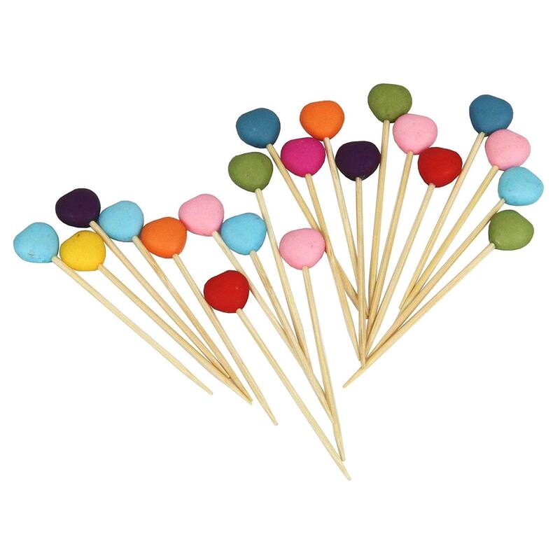 Chef Craft 20pc Heart-Shaped 2.5" Party Picks - Great for Cocktails and Appetizers - 1 Pack