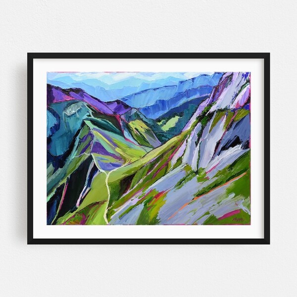 Alpine Trail 15MB Painting Hiking Landscape Art Print/Poster - Bed