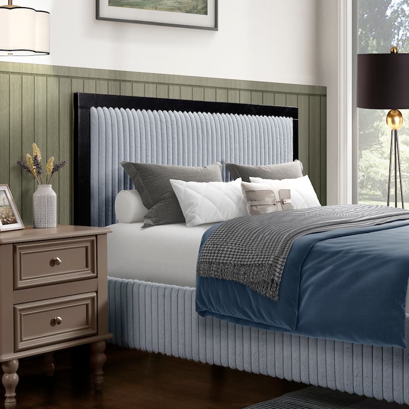 Christopher Knight Home King/Queen Upholstered Platform Bed with Soft Headboard - King