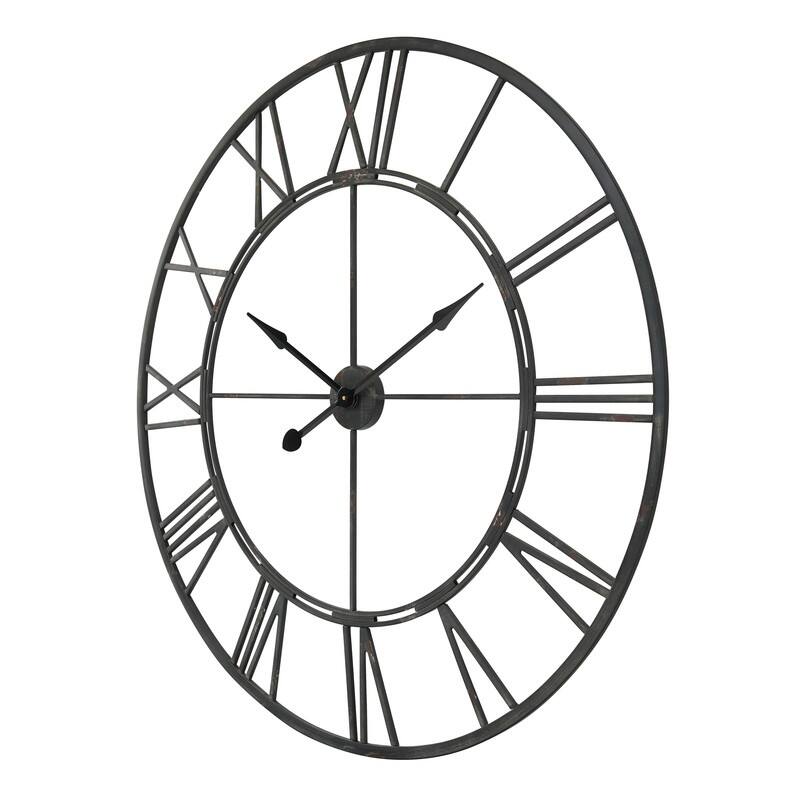 UTOPIA ALLEY Oversized Roman Round Wall Clock - Large Wall Clock, Roman Numeral Wall Clock, Decorative Wall Clock 43.5"D