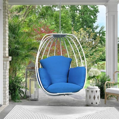 Hanging Egg Hammock Swing Chair with Hanging Kit Weatherproof Cushion