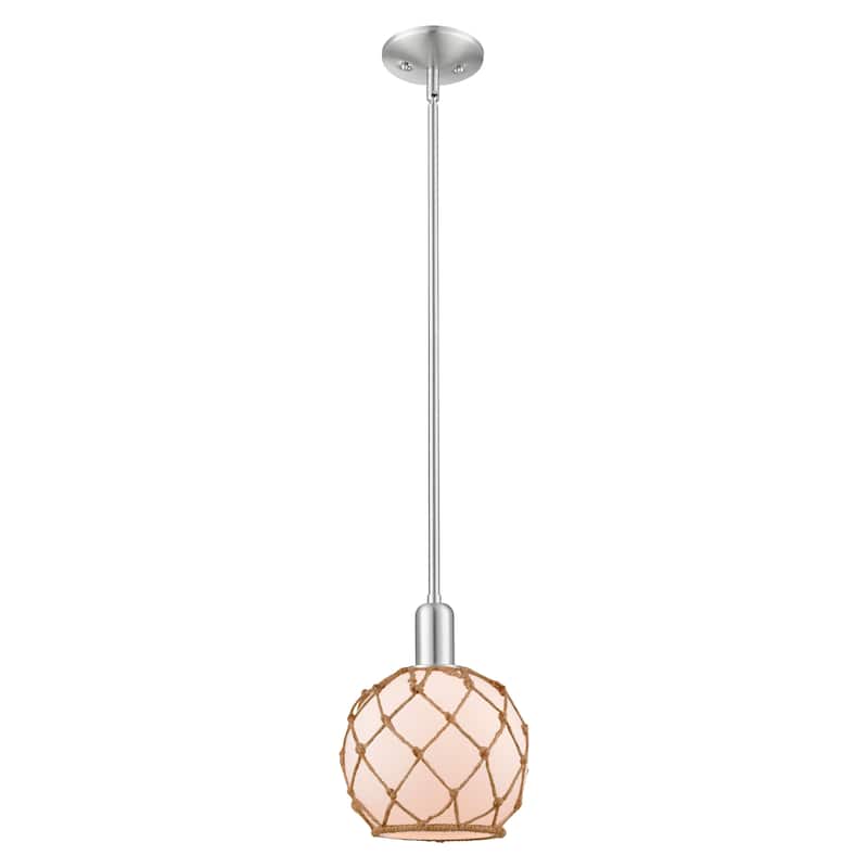 Innovations Lighting Endless Possibilities Arcadia - Farmhouse Rope - 1 Light 8" Stem Hung Mini Pendant