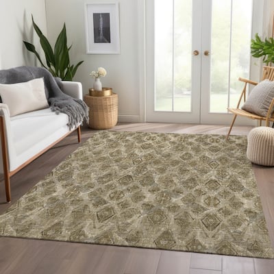 Machine Washable Indoor/ Outdoor Chantille Modern Boho Rug