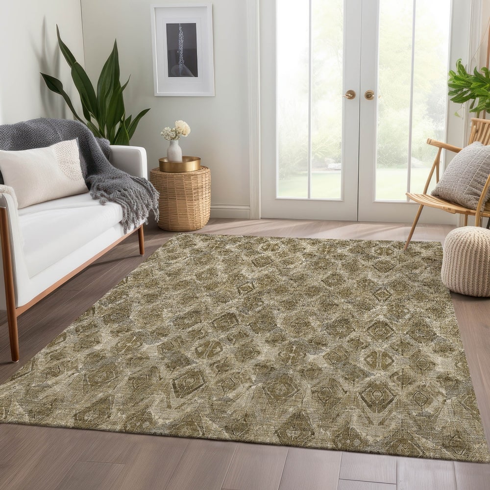 Machine Washable Indoor/ Outdoor Chantille Modern Boho Rug