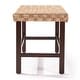 preview thumbnail 7 of 6, 37.4" Rattan Bench With Wood Legs For Entryway