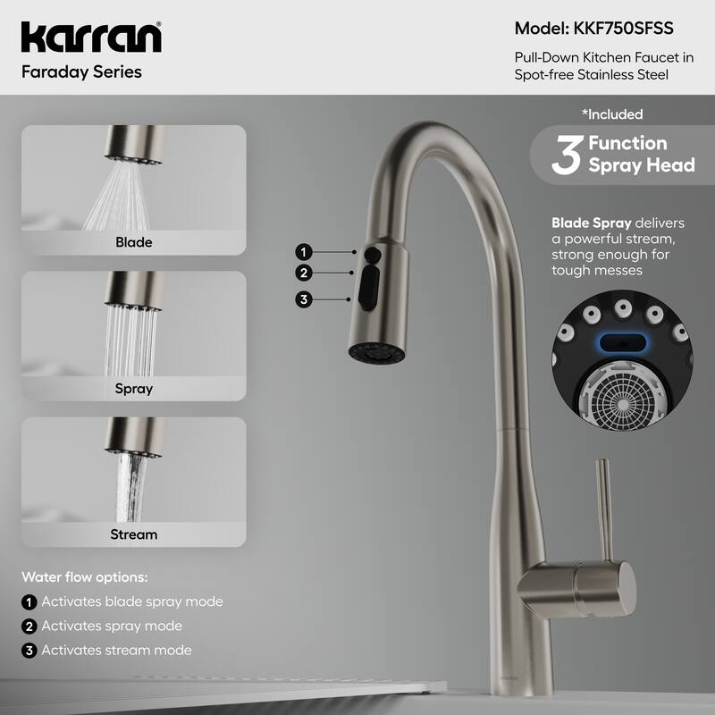 Karran Faraday Pull-Down Sprayer Kitchen Faucet