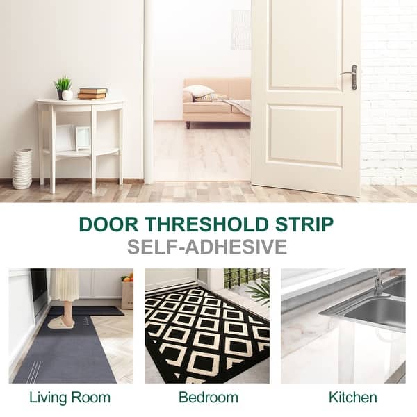 Self-Adhesive Carpet To Tile Floor Transition Strip – 10Ft Flexible PVC Threshold, 7-20mm Height, Easy Cut & Install (Gray Wood Grain, 17-20mm)