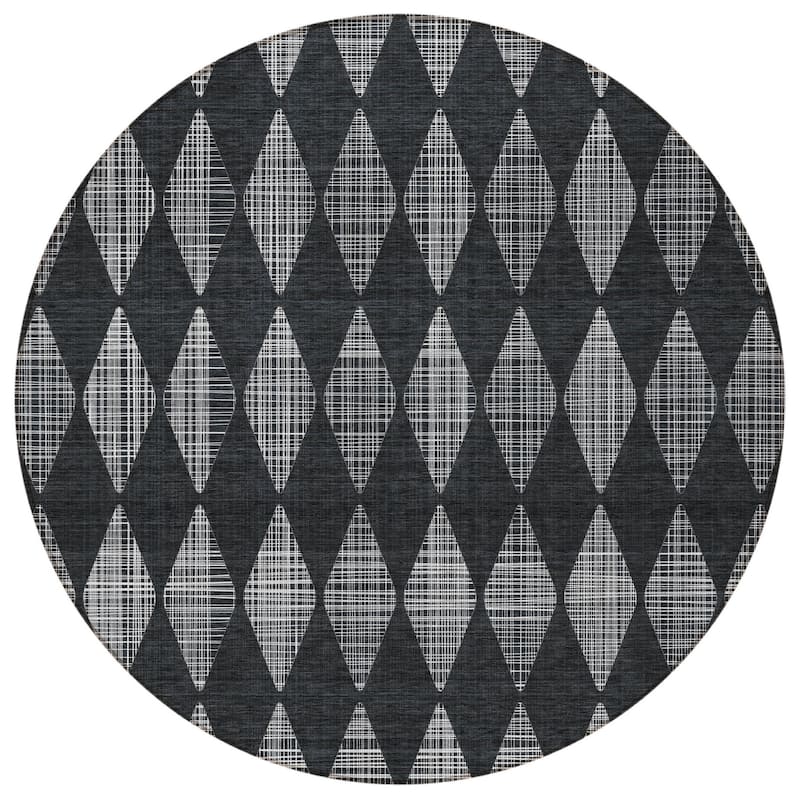 HomeRoots Geometric Transitional Rectangle Outdoor Rug