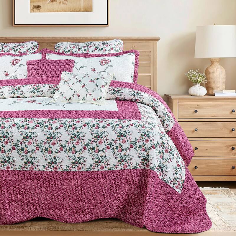 Serenta Oversized Saigon 7 Piece Bedspread Set, Queen and King