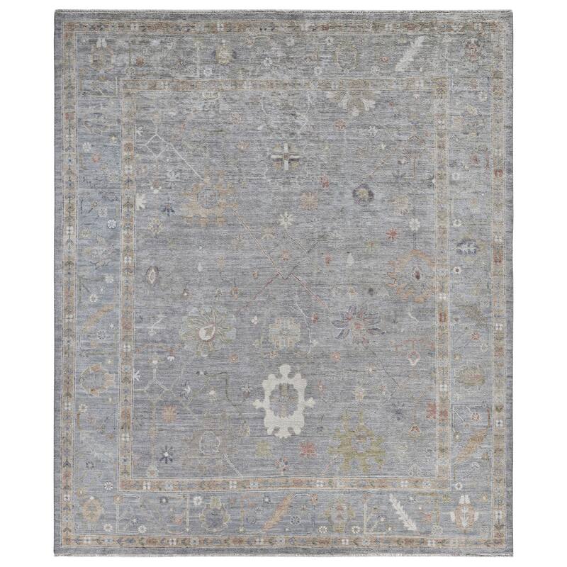 Oushak One-of-a-Kind Hand-Knotted Area Rug - Gray - 8' 4" x 9' 11"