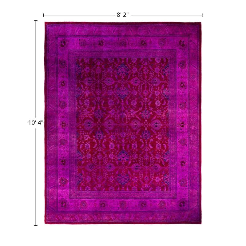 Fine Vibrance One-of-a-Kind Hand-Knotted Area Rug - Pink, 8' 2" x 10' 4" - 8' 2" x 10' 4"