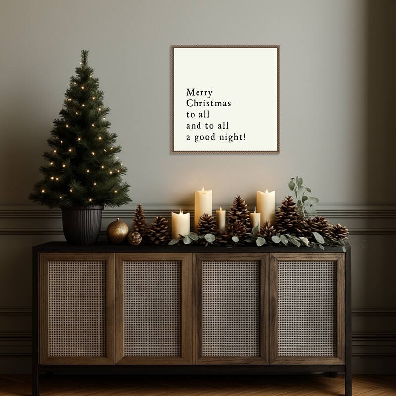 Merry Christmas To All by Amanti Art Portfolio Framed Canvas Wall Art Print