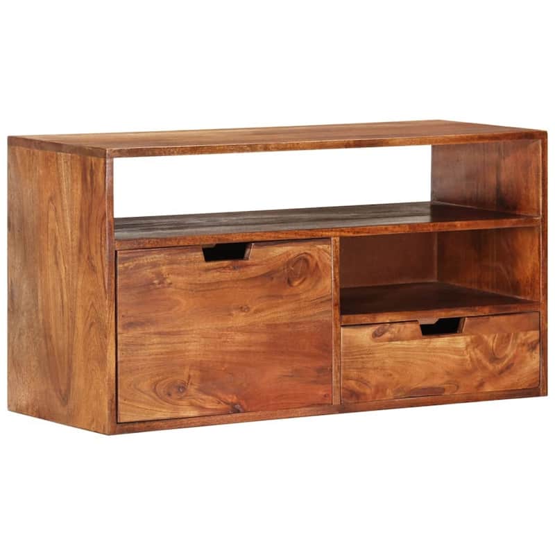 vidaXL TV Stand TV Unit Sideboard TV Console Media Unit Solid Acacia Wood