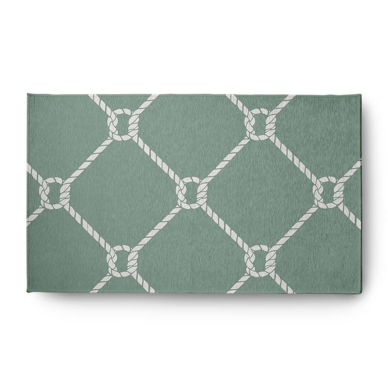 Ahoy Nautical Chenille Rug - Sage - 3' x 5'