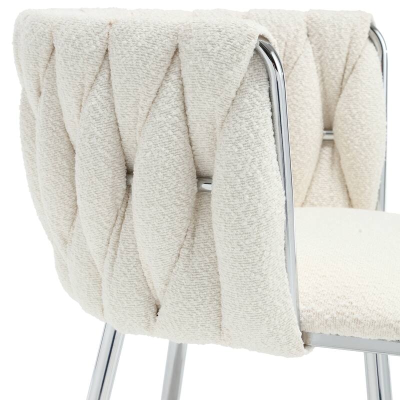 Leisure Velvet Dining Chairs With Metal Feet 2PC/SET