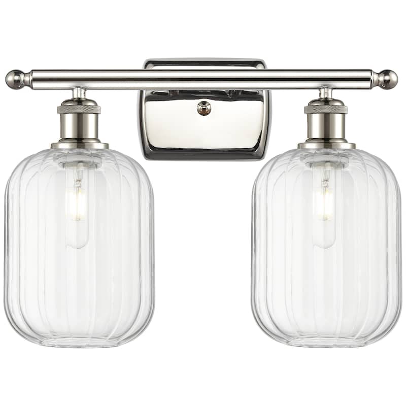 Innovations Lighting 516-2W-13-17 Preston Vanity Preston 2 Light 17" - Polished Nickel / Clear